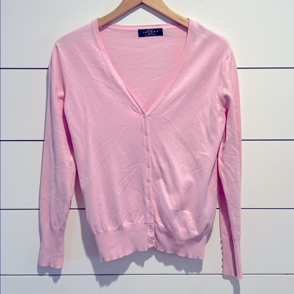 Made By Johnny Deep Perfect Pink spring Cardigan